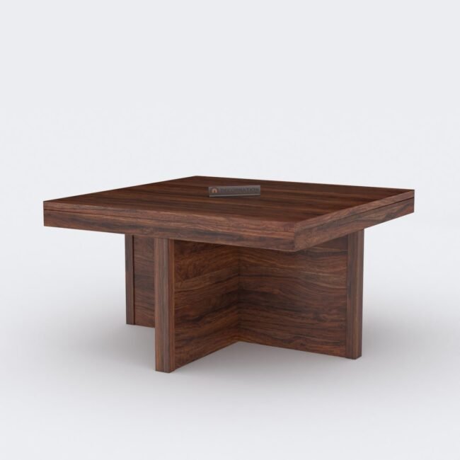 Edinburgh Coffee Table with 4 Cubical Stools - Natural Finish - Image 3