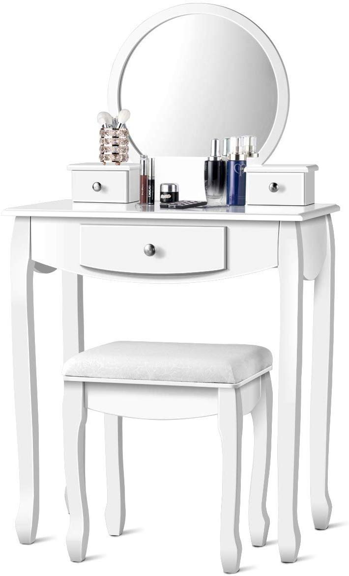 Nordic Dressing Table with Full Body Mirror And Drawers – SPS FURNTIURE