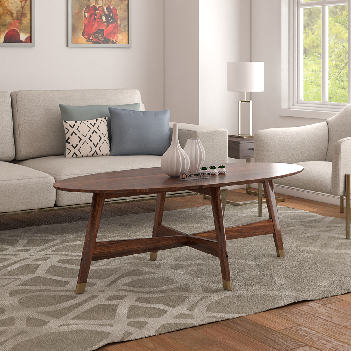 Birmingham Wooden Coffee Table – Natural Finish