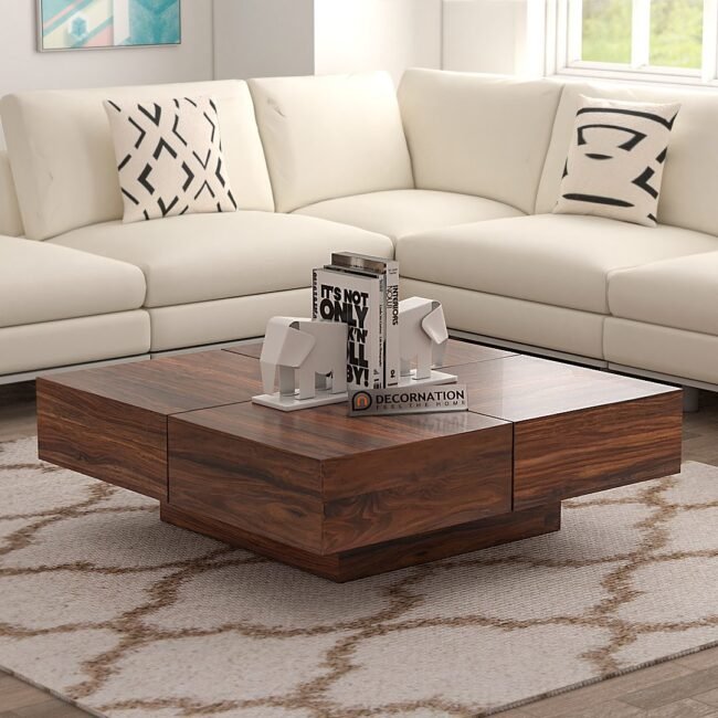 Coventry Square Wooden Coffee Table - Brown