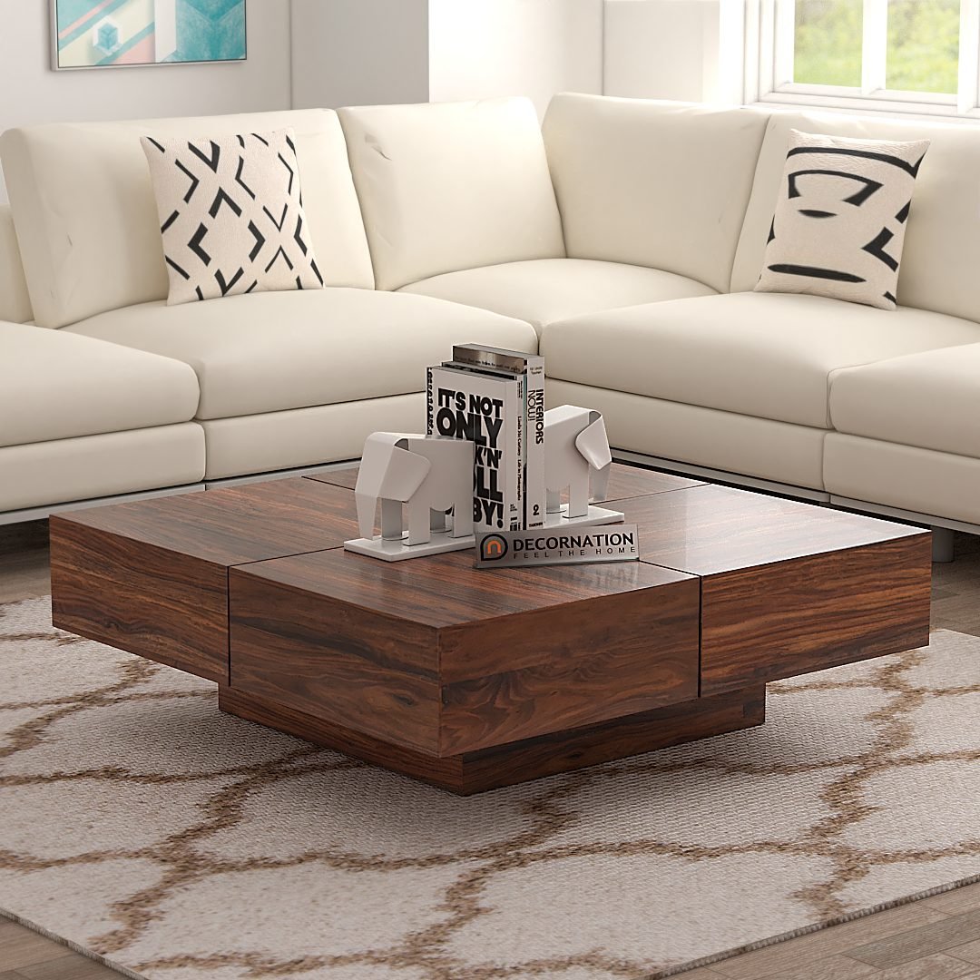 Coventry Square Wooden Coffee Table – Brown