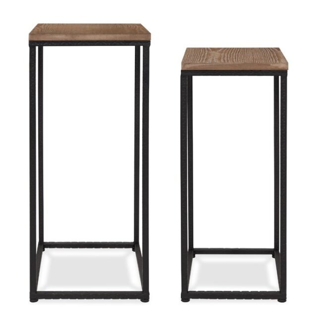 Acheron Wooden Nesting Table Set of 2 - Brown - Image 3