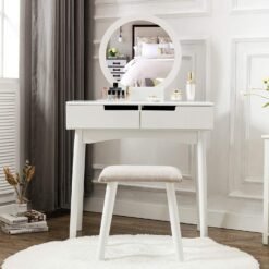 Iasus Wooden Dressing Table - White - Decornation