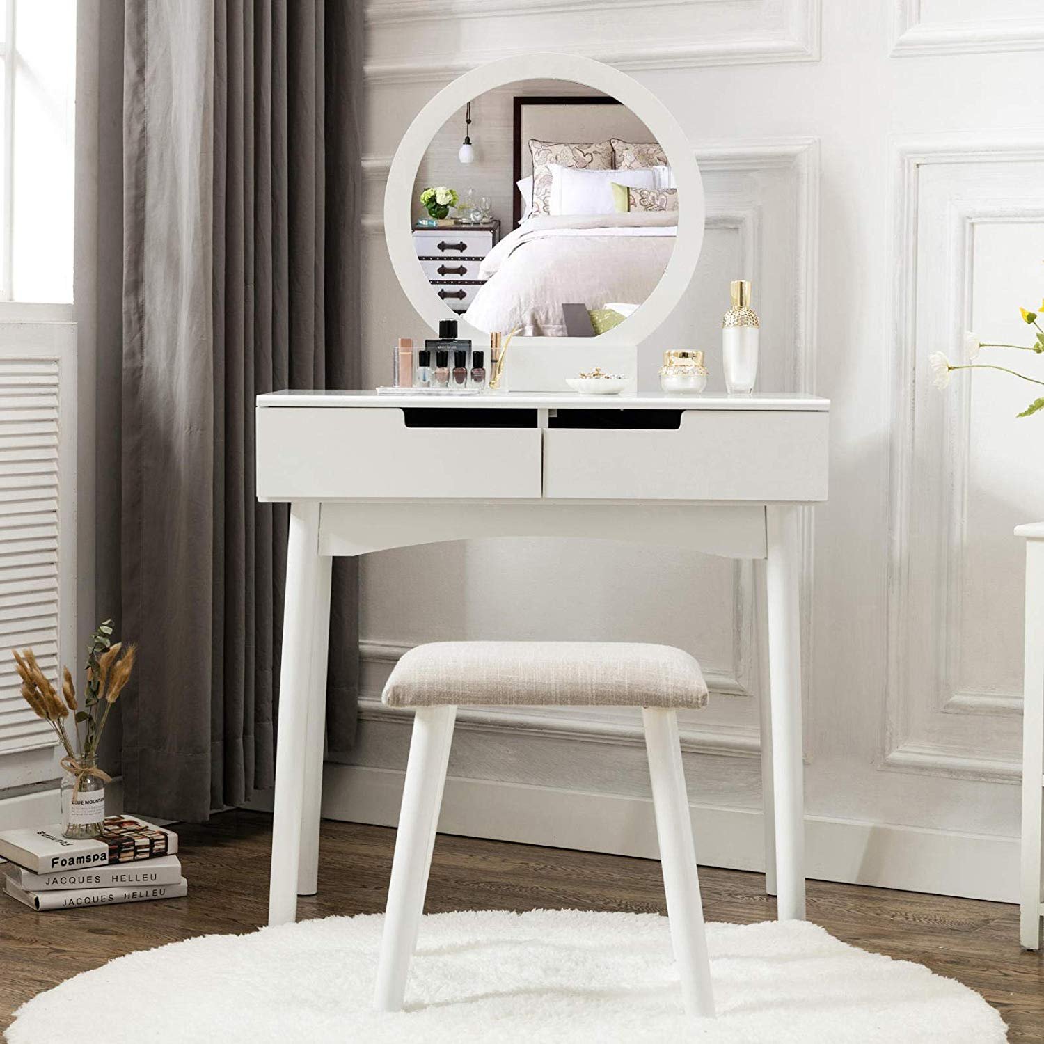 Iasus Wooden Dressing Table – White