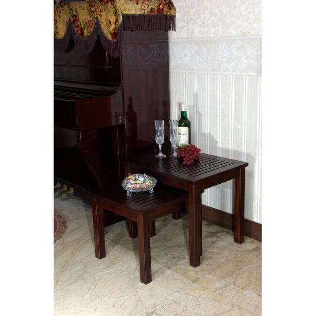 Thynasis Nesting table Set of 2 - Brown - Image 2