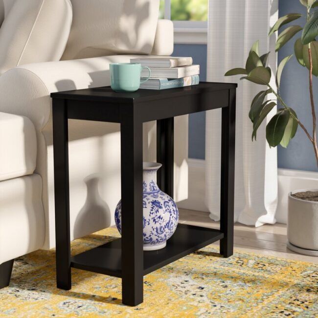 Kea Wooden End Table - Black