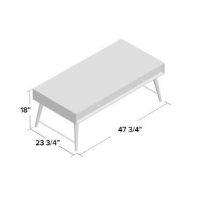 Neda Wooden Coffee Table - Brown - Image 2