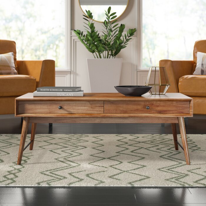DecorNation Aurora Modern Coffee Table;Center Table (Wood,White) :  : Home & Kitchen