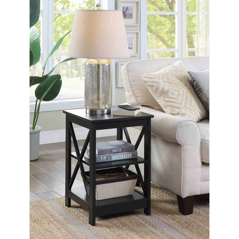 Naxos Wooden End Table – Black