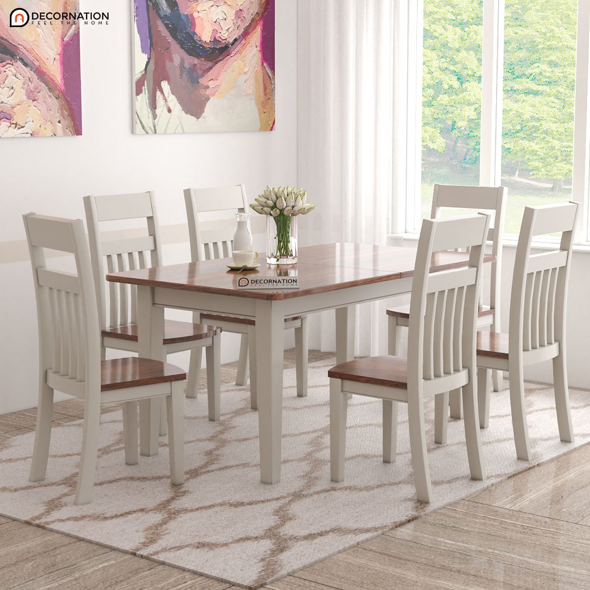 Chimay Wooden 6 Seater Dining Table