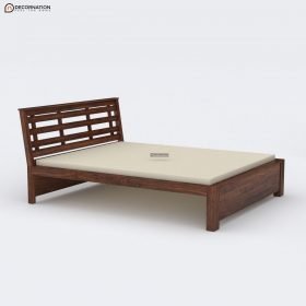 Gregory Wooden Double Bed - Brown - Image 3