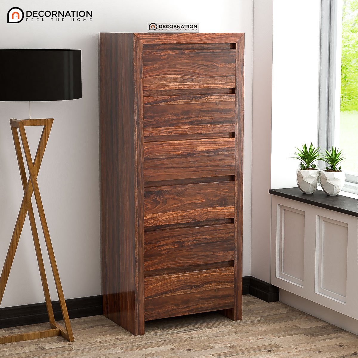 Adara Wooden Storage Cabinet – Natural Finish