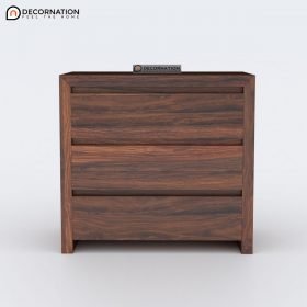 Larisa Wooden 3 Shelf Storage Cabinet - Brown - Image 3
