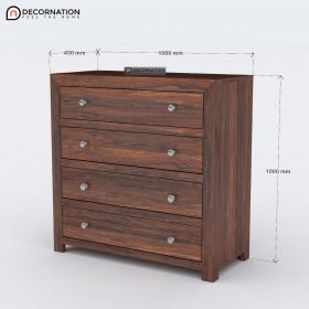 Caesar Wooden Drawer Storage Cabinet - Brown - Image 5