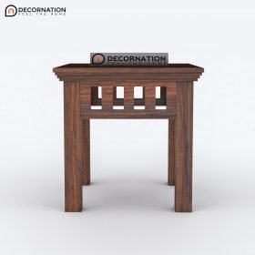 Ural Wooden Bedroom Side Table - Brown - Image 3