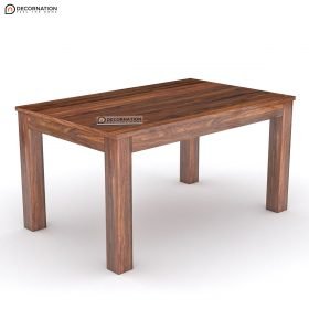 Bilzen Wooden 6 Seater Dining Table Set - Image 5