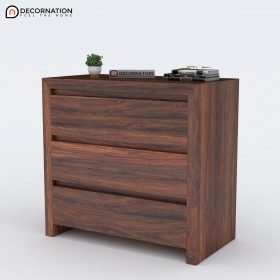 Larisa Wooden 3 Shelf Storage Cabinet - Brown - Image 2