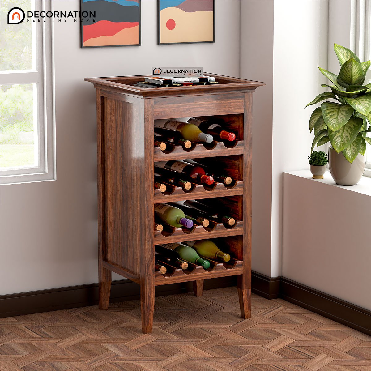 Mylasa Wooden Bar Unit Cabinet – Brown