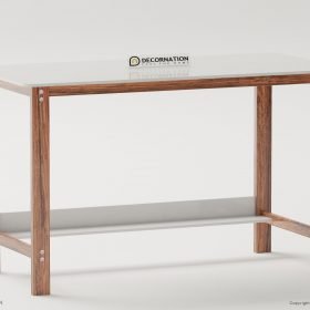 Enya White Wooden Study Table - Image 3