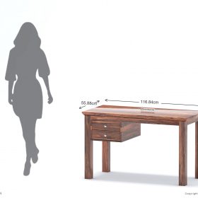Rieka Double Drawer Computer Table With Storage - Image 5