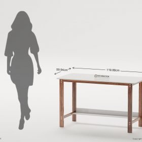 Enya White Wooden Study Table - Image 4