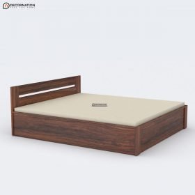 Ath Solid Wooden Double Bed – Natural Finish