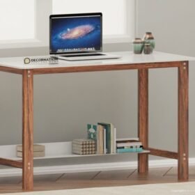 Enya White Wooden Study Table