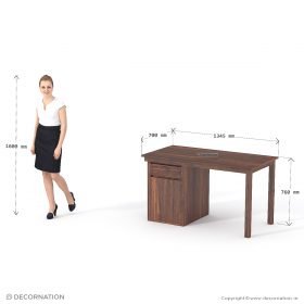 Flavia Wooden Computer Table with Storage - Image 5