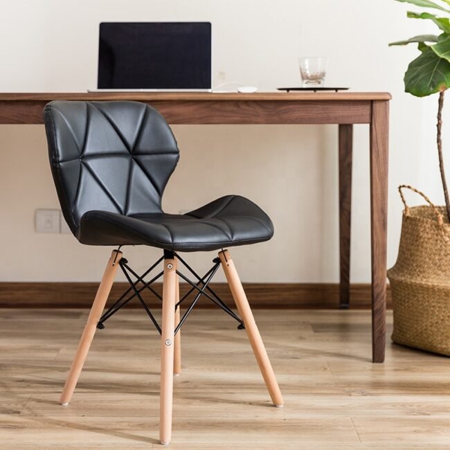 Malyn Soft Cushioned Seat and Wooden Legs Chair