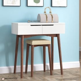 Oceane Dressing Table & Chair Set of 2 Drawer Storage