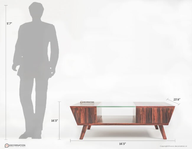 Reece Coffee Table with Glass Top - Image 7