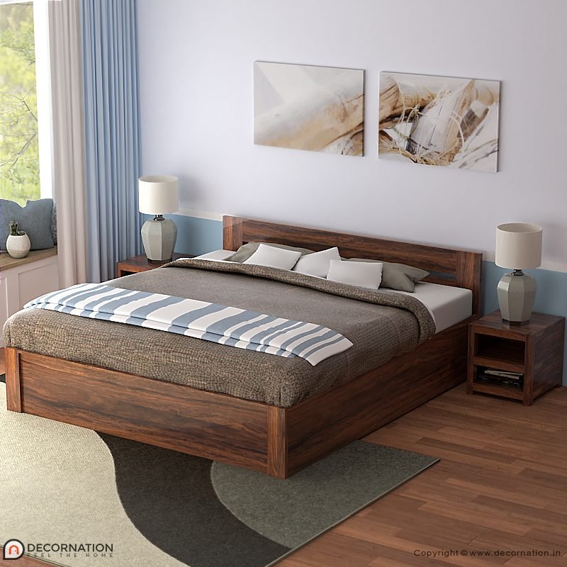 Rue Wooden Double Bed With Storage