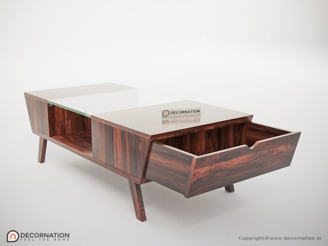 Reece Coffee Table with Glass Top - Image 6