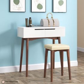 Oceane Dressing Table & Chair Set of 2 Drawer Storage - Image 3