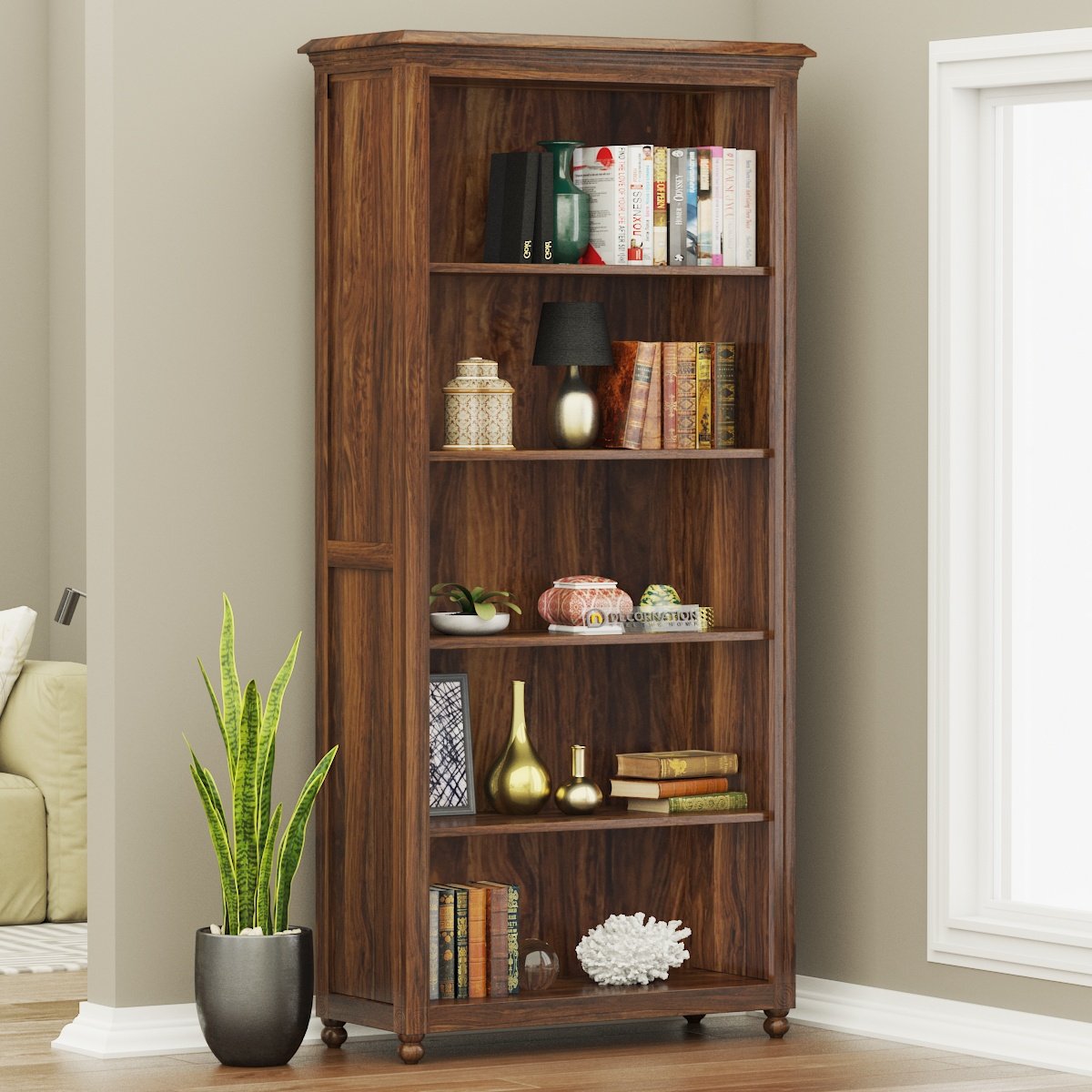 Yodo 5 Shelves Wooden Cabinet