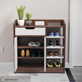 Isidora Engineered Wood Shelf and Drawer Storage Shoe Rack - Image 3