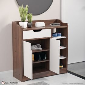Isidora Engineered Wood Shelf and Drawer Storage Shoe Rack - Image 4