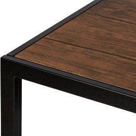 Arlo Wooden and Metal 4 Seater Dining Table Set - Image 6