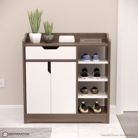 Isidora Engineered Wood Shelf and Drawer Storage Shoe Rack - Image 2