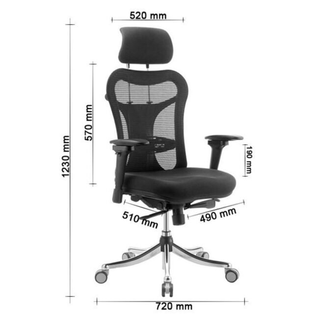 Optima Revolving High Back Executive chair - Image 4