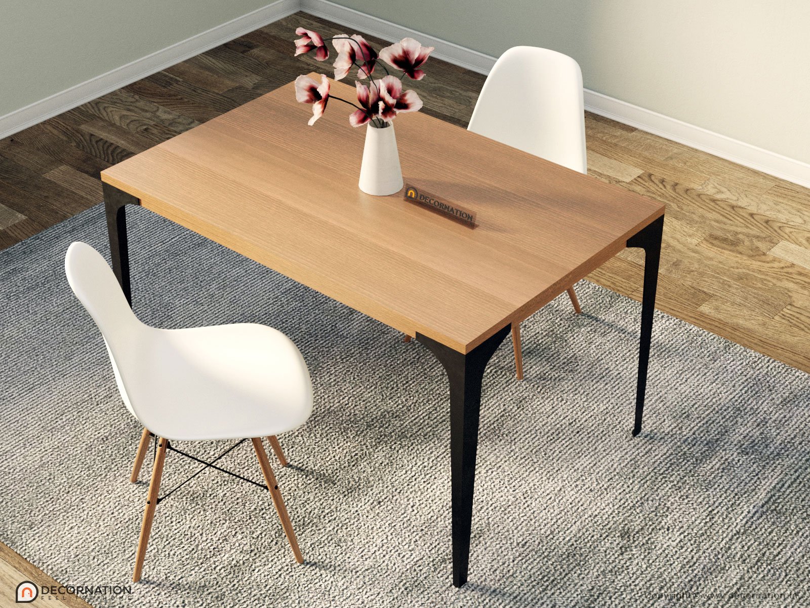 Turno Solid Top 6 Seater Dining Table Set – 2 Seater