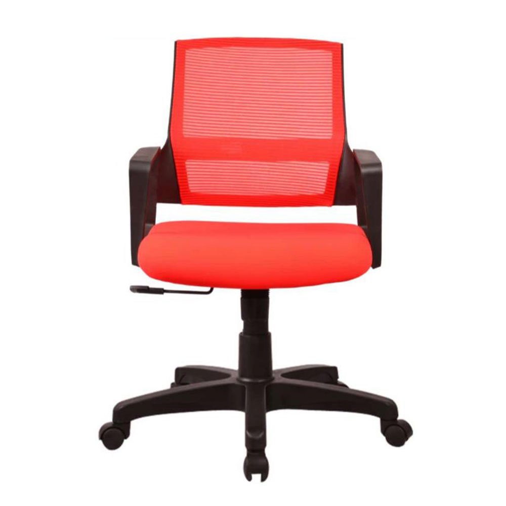 Solitaire With Arm Red Net Workstation chair