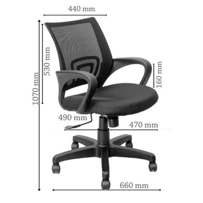 804 Mesh Back Revolving Workstation chair - Image 7