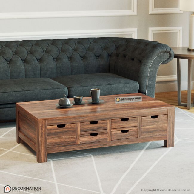 Juliet Wooden 6 Drawers Coffee Table - Image 3