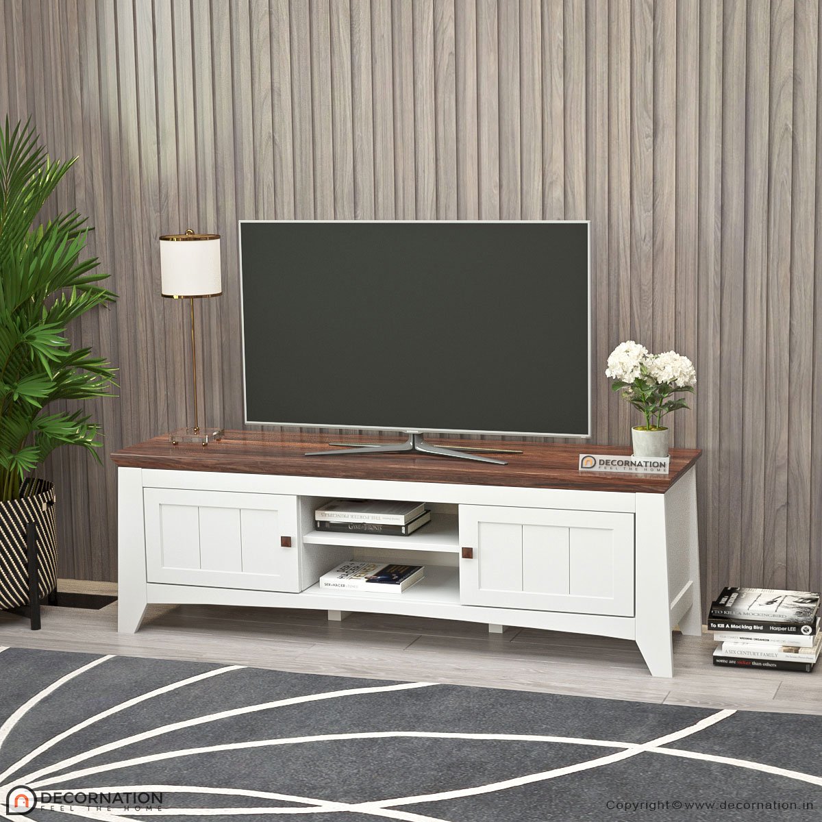 Eden Wooden Storage TV Unit – White