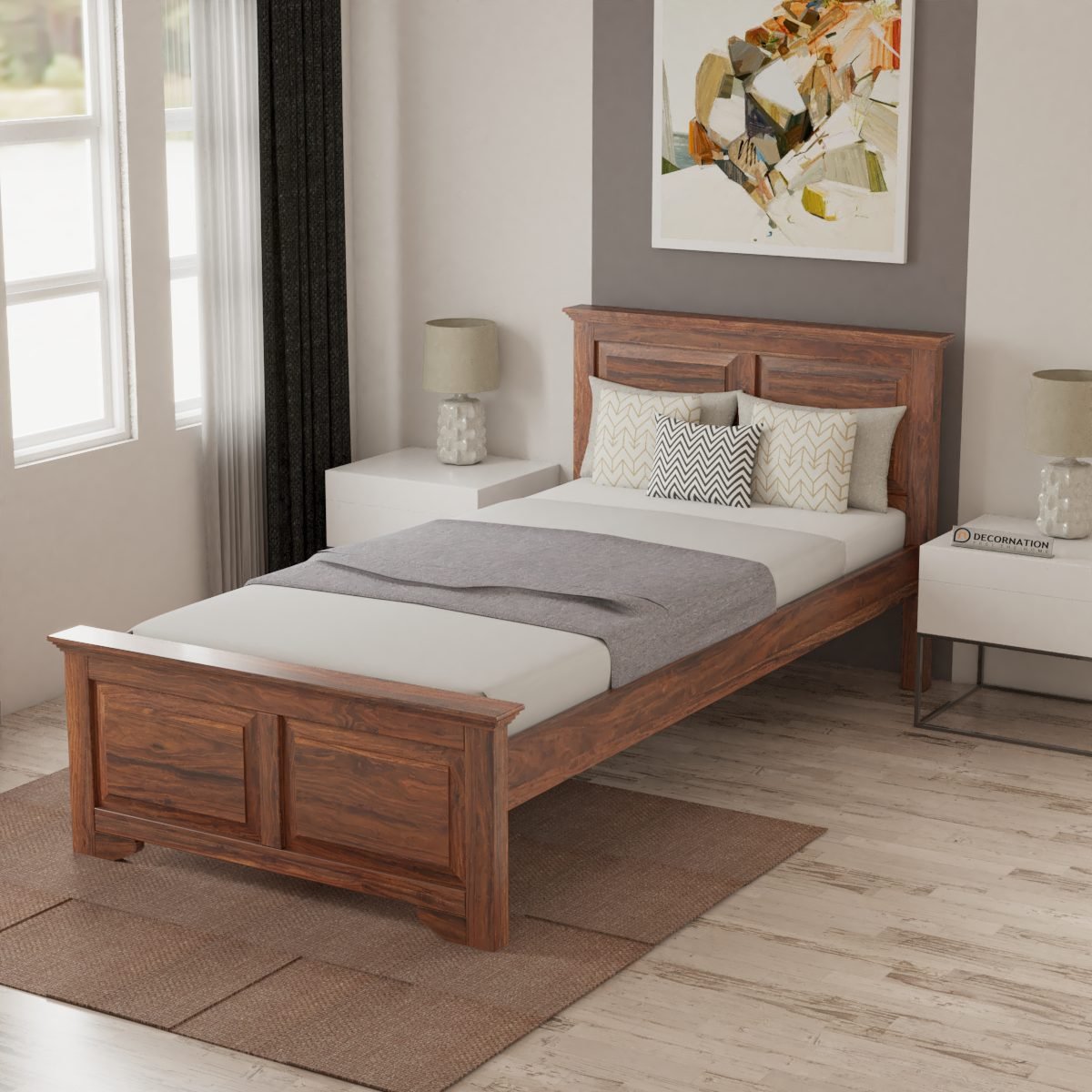 Arin Wooden Single Bed