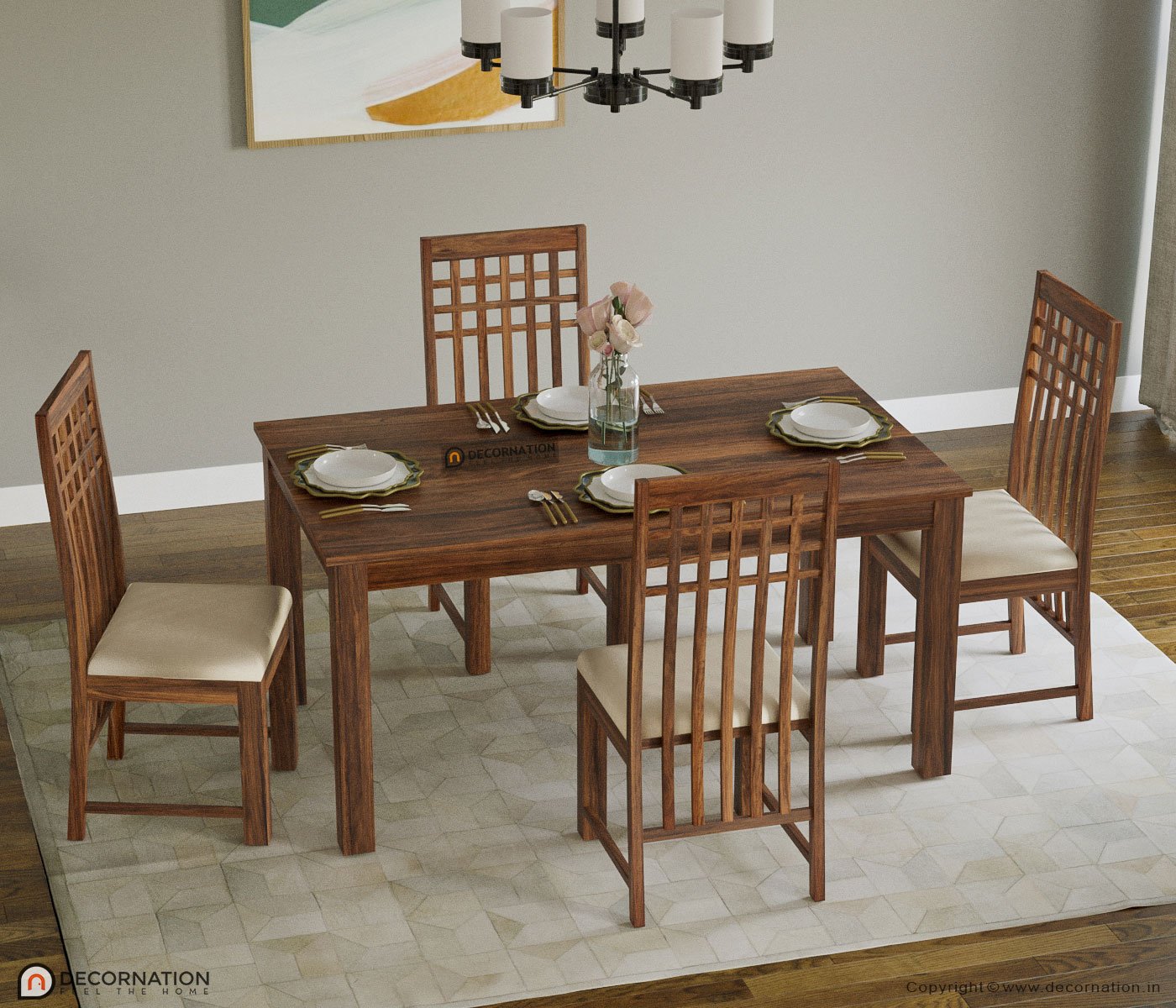 Maebry 6 Seater Dining Table Set – 4 Seater