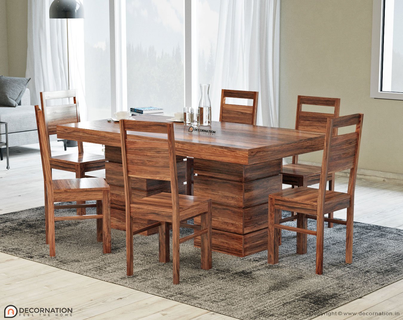 Jace 6 Seater Dining Table - Decornation