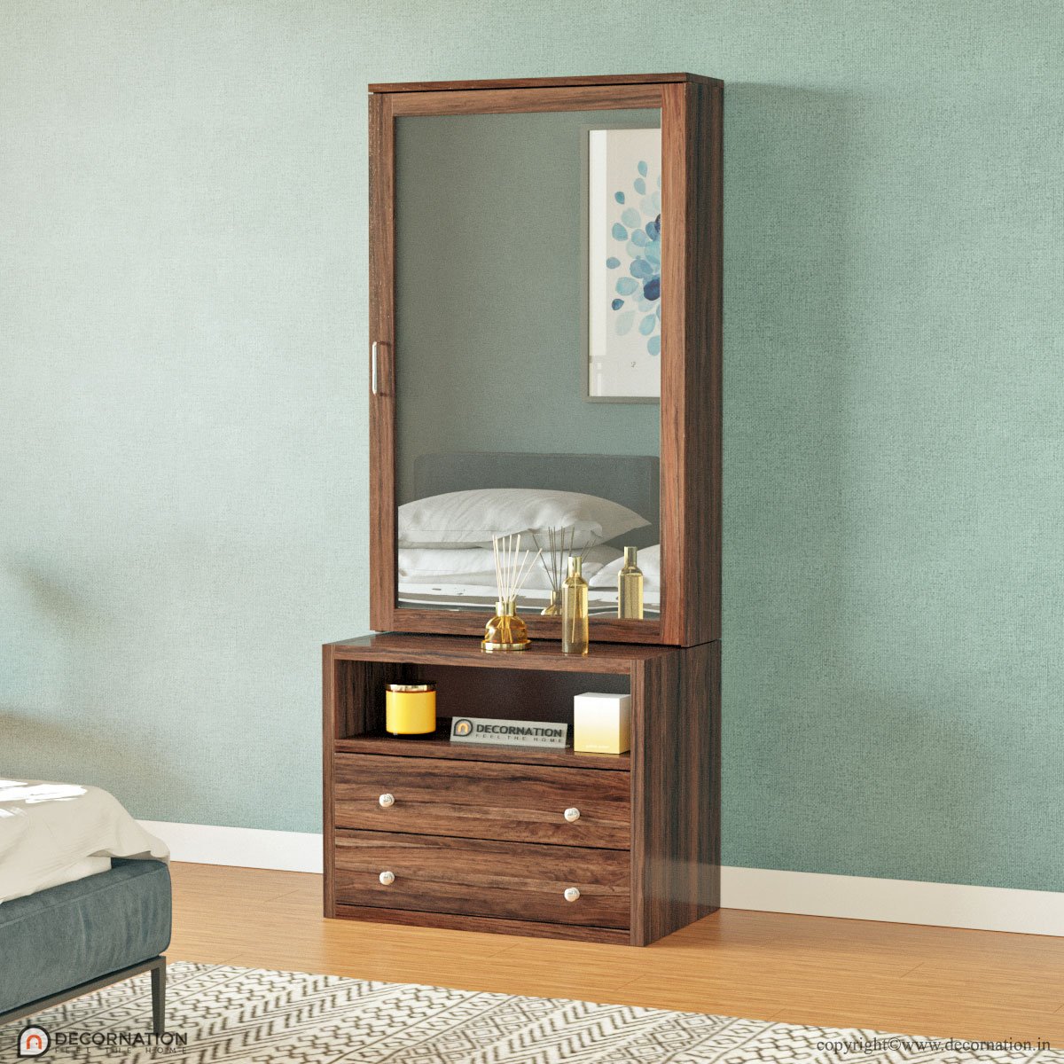 Cora Wooden Storage Dressing Table