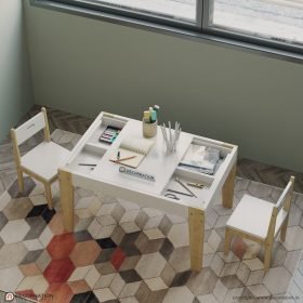 Dora Wooden Play Table Chair Set - Image 2